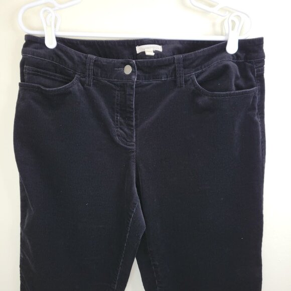 Eileen Fisher Cotton Stretch Corduroy Straight Pant Black Women's Size 12 - Picture 4 of 10